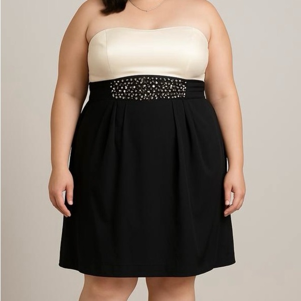 Torrid NWT strapless black dress, size 14